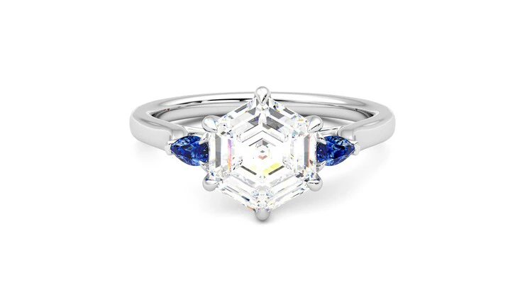 Taylor & Hart Faith Hexagonal Engagement Ring 360 detail 01