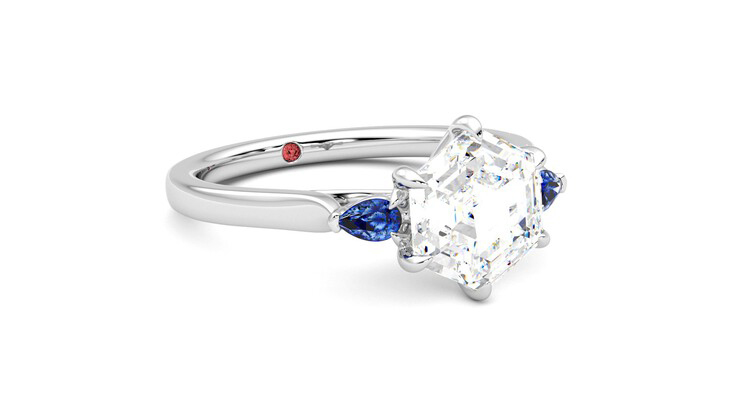 Taylor & Hart Faith Hexagonal Engagement Ring 360 degree image 5