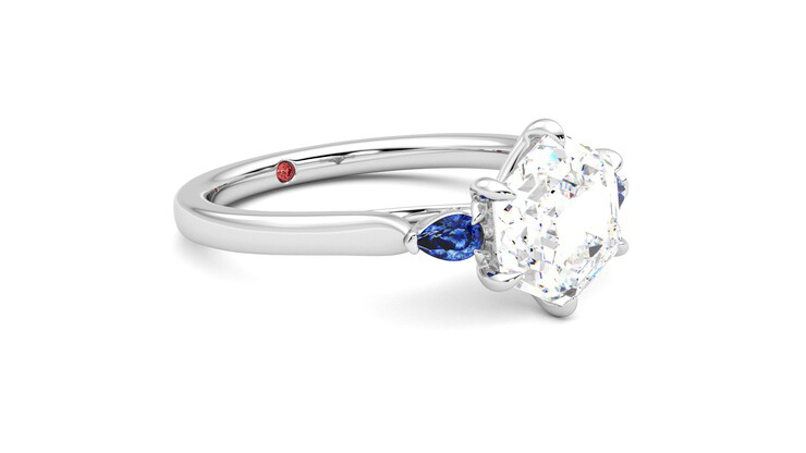 Taylor & Hart Faith Hexagonal Engagement Ring 360 degree image 6