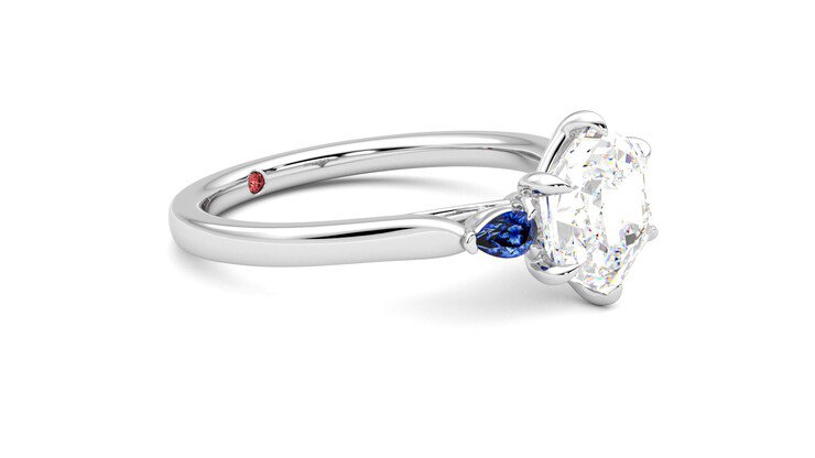 Taylor & Hart Faith Hexagonal Engagement Ring 360 degree image 7