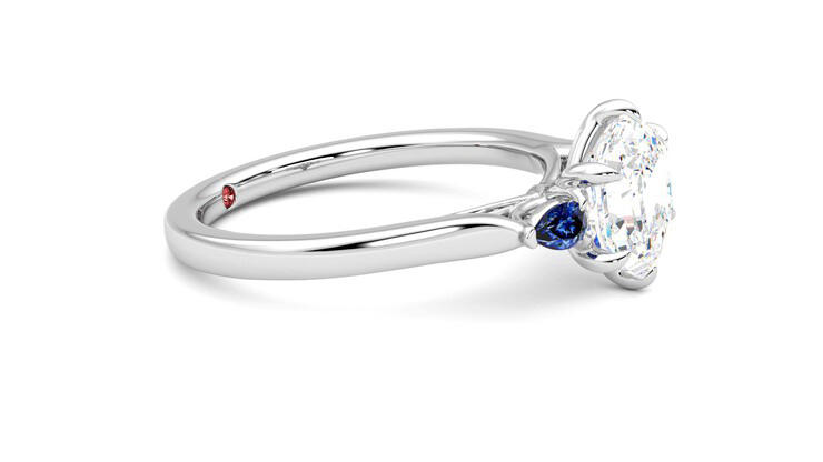 Taylor & Hart Faith Hexagonal Engagement Ring 360 degree image 8