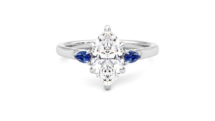 Taylor & Hart Faith Marquise Engagement Ring 360 degree image 0