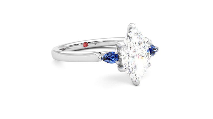 Taylor & Hart Faith Marquise Engagement Ring 360 degree image 5