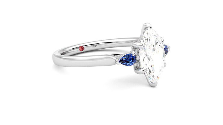 Taylor & Hart Faith Marquise Engagement Ring 360 degree image 6