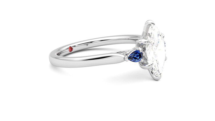 Taylor & Hart Faith Marquise Engagement Ring 360 degree image 7