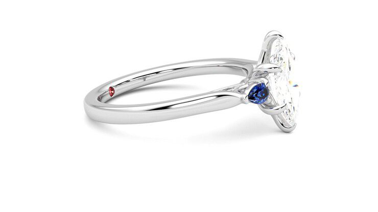 Taylor & Hart Faith Marquise Engagement Ring 360 degree image 8