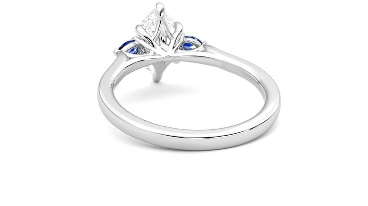 Taylor & Hart Faith Marquise Engagement Ring 360 degree image 16
