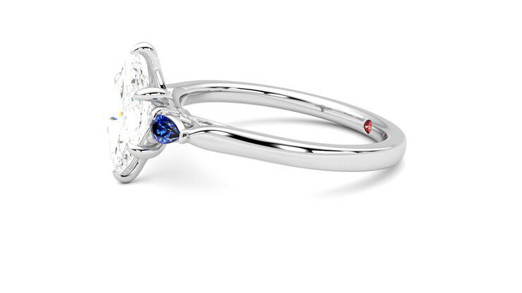 Taylor & Hart Faith Marquise Engagement Ring 360 degree image 22