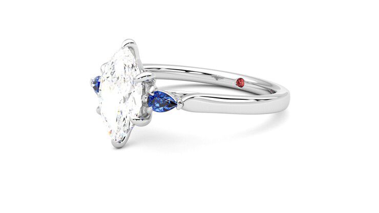 Taylor & Hart Faith Marquise Engagement Ring 360 degree image 24