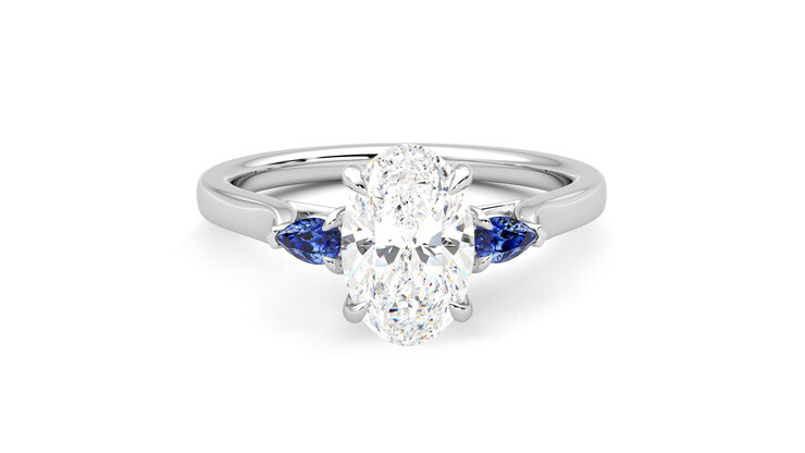 Taylor & Hart Faith Oval Engagement Ring 360 degree image 1