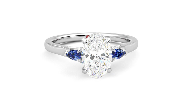 Taylor & Hart Faith Oval Engagement Ring 360 degree image 2