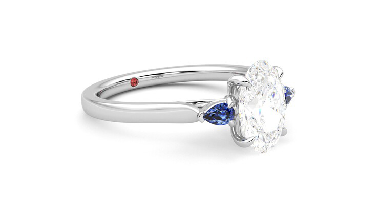 Taylor & Hart Faith Oval Engagement Ring 360 degree image 6