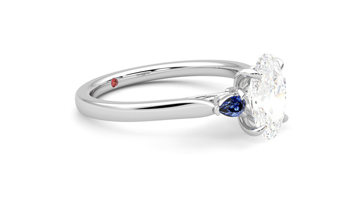 Taylor & Hart Faith Oval Engagement Ring 360 degree image 7