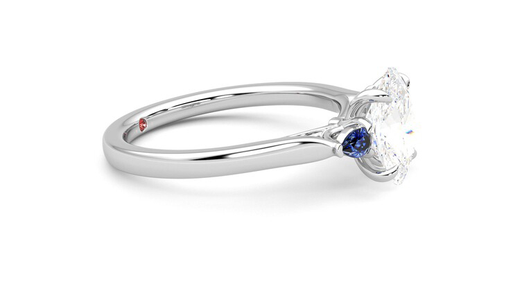 Taylor & Hart Faith Oval Engagement Ring 360 degree image 8