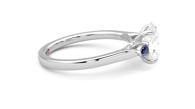 Taylor & Hart Faith Oval Engagement Ring 360 degree image 9
