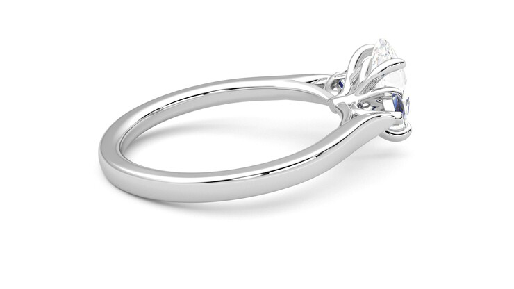 Taylor & Hart Faith Oval Engagement Ring 360 degree image 11