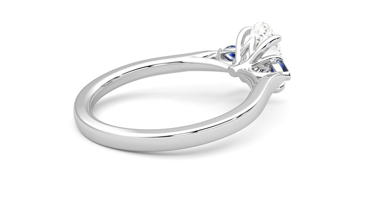 Taylor & Hart Faith Oval Engagement Ring 360 degree image 12
