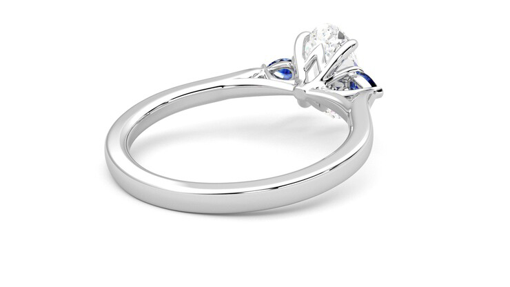 Taylor & Hart Faith Oval Engagement Ring 360 degree image 13