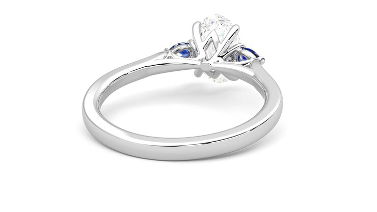 Taylor & Hart Faith Oval Engagement Ring 360 degree image 14