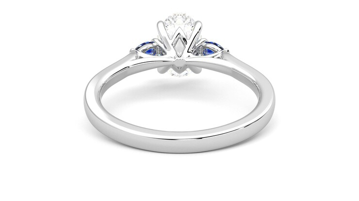 Taylor & Hart Faith Oval Engagement Ring 360 degree image 15