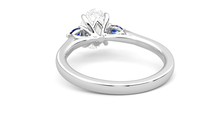 Taylor & Hart Faith Oval Engagement Ring 360 degree image 16
