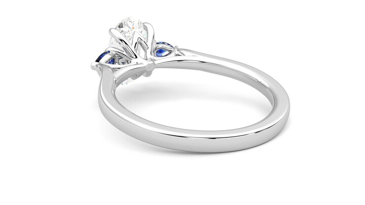 Taylor & Hart Faith Oval Engagement Ring 360 degree image 17