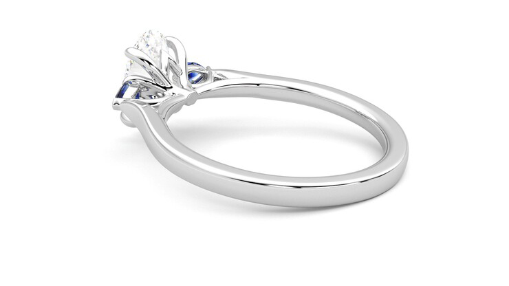 Taylor & Hart Faith Oval Engagement Ring 360 degree image 18
