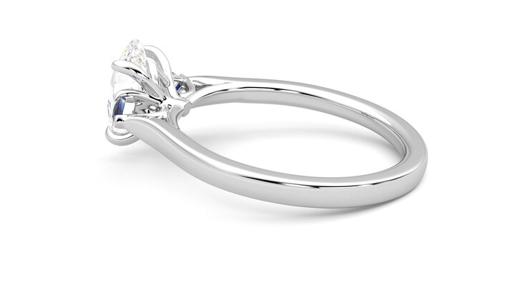 Taylor & Hart Faith Oval Engagement Ring 360 degree image 19