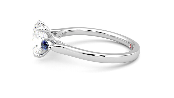 Taylor & Hart Faith Oval Engagement Ring 360 degree image 21