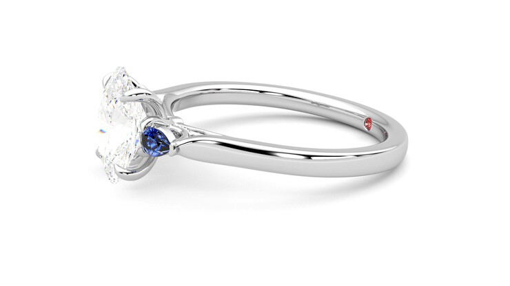 Taylor & Hart Faith Oval Engagement Ring 360 degree image 22