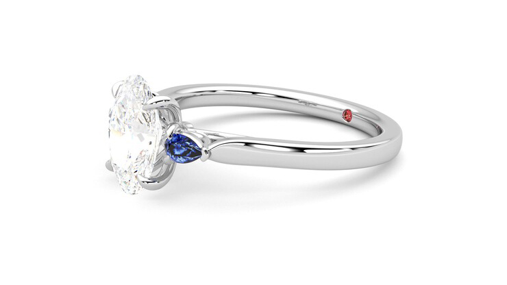 Taylor & Hart Faith Oval Engagement Ring 360 degree image 23