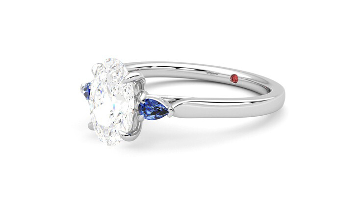 Taylor & Hart Faith Oval Engagement Ring 360 degree image 24