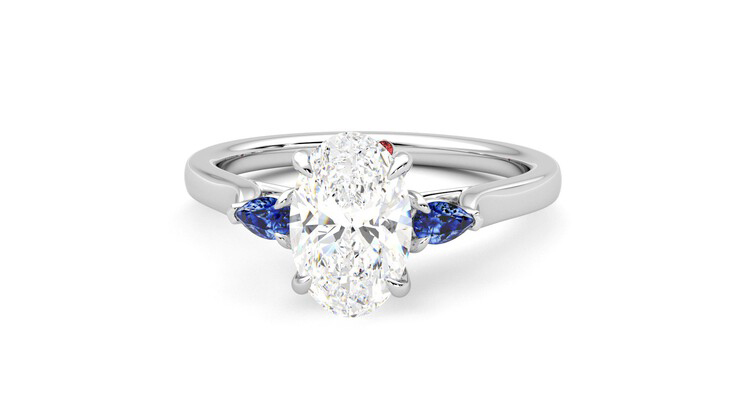 Taylor & Hart Faith Oval Engagement Ring 360 degree image 28