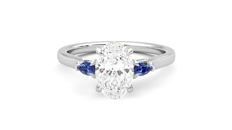 Taylor & Hart Faith Oval Engagement Ring 360 degree image 29