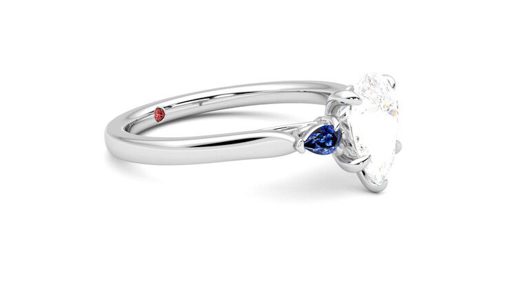 Taylor & Hart Faith Pear Engagement Ring 360 degree image 7