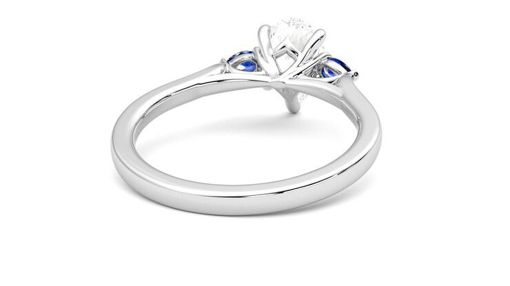 Taylor & Hart Faith Pear Engagement Ring 360 degree image 14