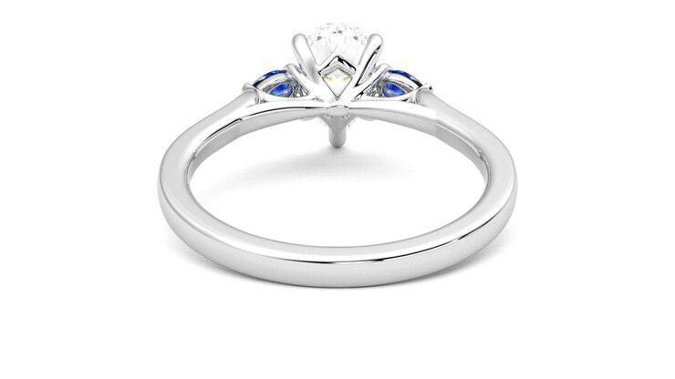 Taylor & Hart Faith Pear Engagement Ring 360 degree image 15
