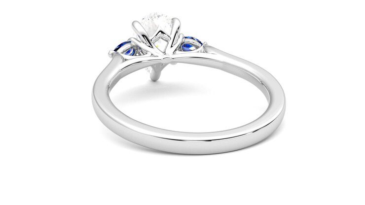 Taylor & Hart Faith Pear Engagement Ring 360 degree image 16