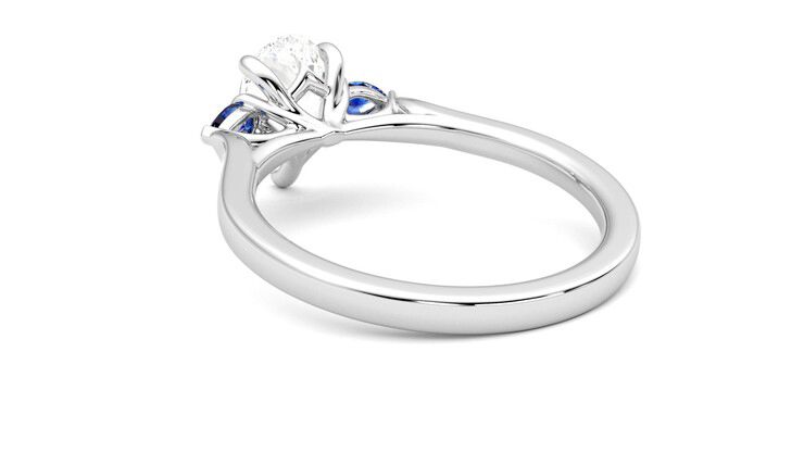 Taylor & Hart Faith Pear Engagement Ring 360 degree image 17