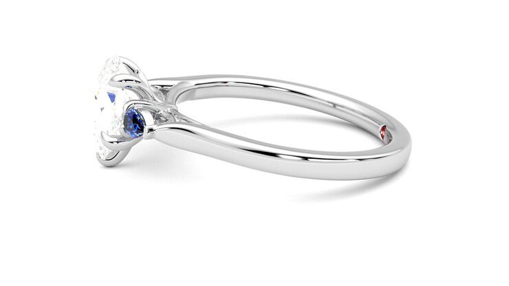 Taylor & Hart Faith Pear Engagement Ring 360 degree image 21