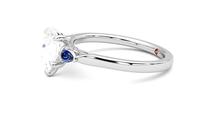 Taylor & Hart Faith Pear Engagement Ring 360 degree image 22