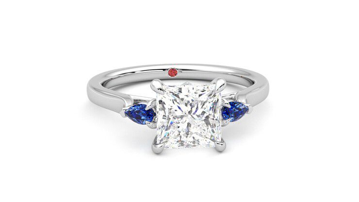 Taylor & Hart Faith Princess Engagement Ring 360 degree image 2