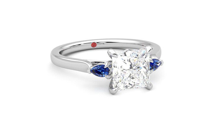 Taylor & Hart Faith Princess Engagement Ring 360 degree image 4