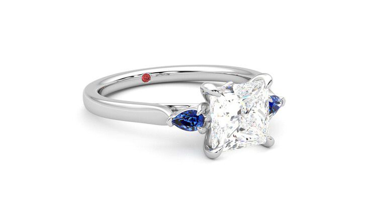 Taylor & Hart Faith Princess Engagement Ring 360 degree image 5