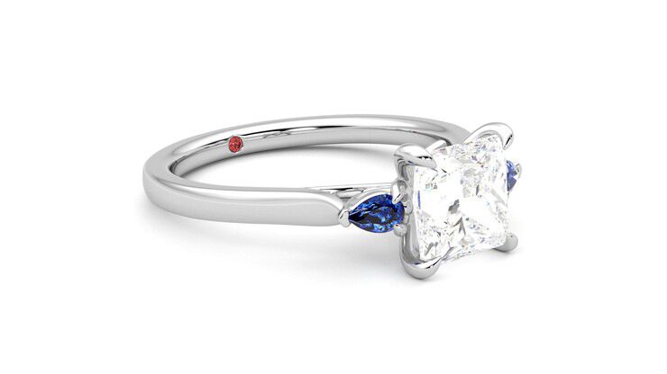 Taylor & Hart Faith Princess Engagement Ring 360 degree image 6