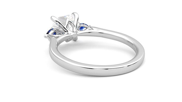 Taylor & Hart Faith Princess Engagement Ring 360 degree image 17