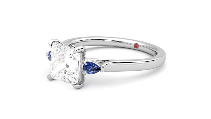 Taylor & Hart Faith Princess Engagement Ring 360 degree image 24