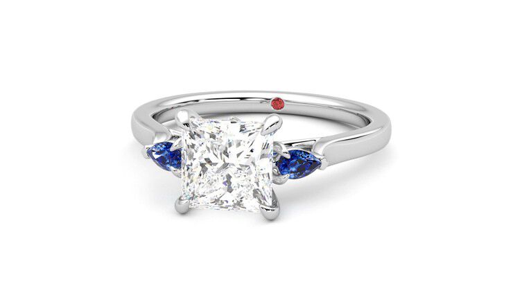 Taylor & Hart Faith Princess Engagement Ring 360 degree image 27