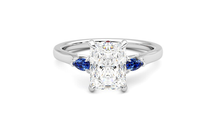 Taylor & Hart Faith Radiant Engagement Ring 360 degree image 0