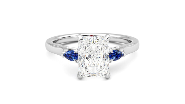 Taylor & Hart Faith Radiant Engagement Ring 360 degree image 1
